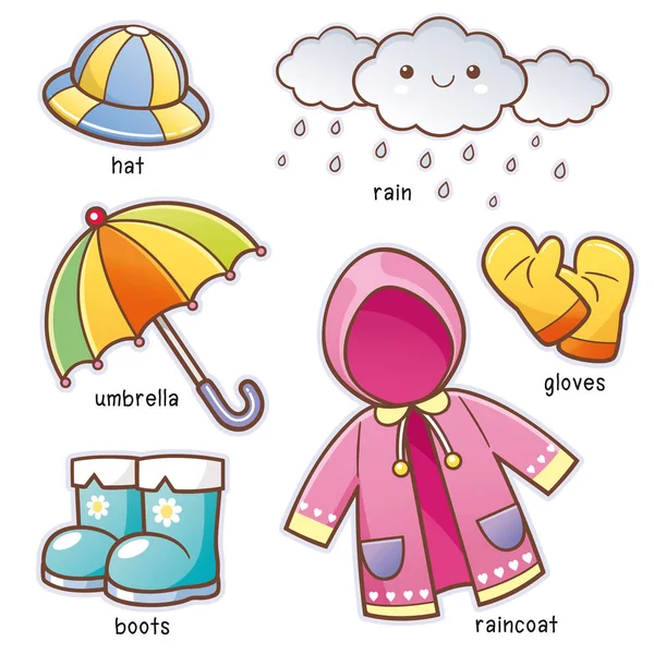 Cartoon Rain Clothes — Stock Vector