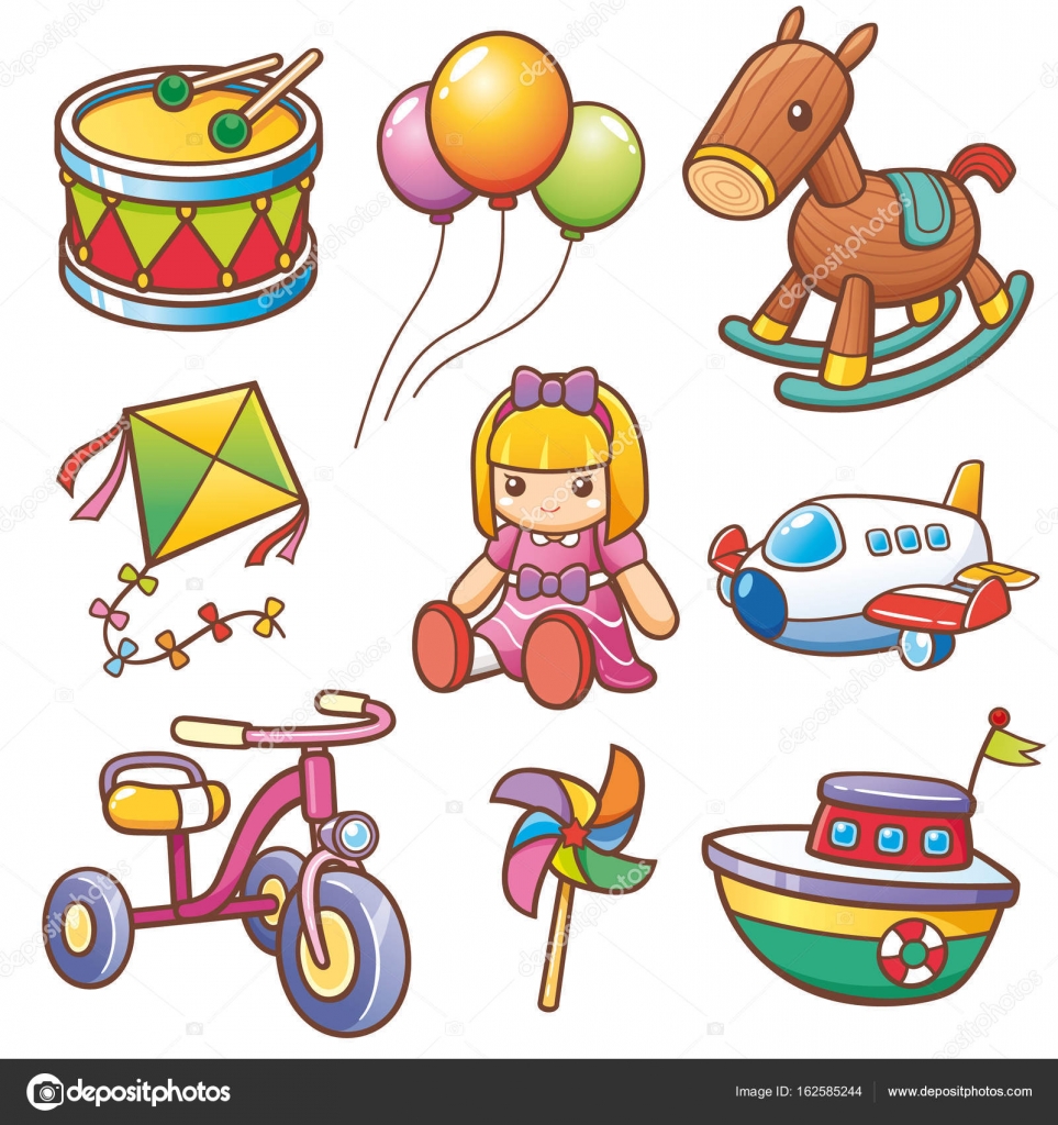 Cartoon toys set Stock Vector Image by ©sararoom #162585244 Cartoon toys set Stock Vector Image by ©sararoom #162585244