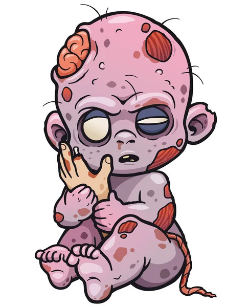 Dessin animé bébé zombie — Image vectorielle