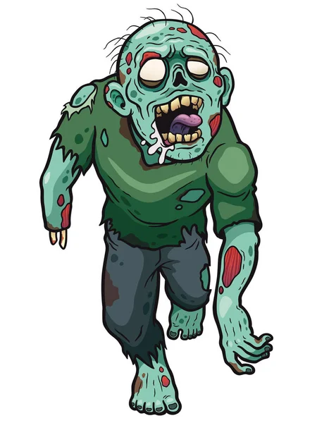 Vector Illustratie Van Cartoon Zombie — Stockvector