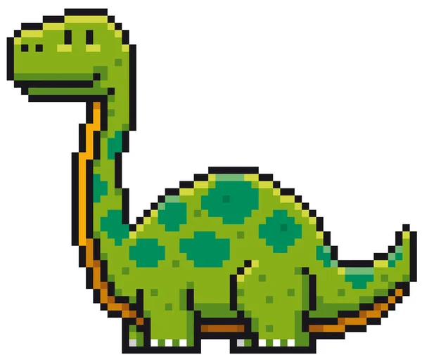 Εικονογράφηση Διάνυσμα Καρτούν Δεινόσαυρος Σχέδιο Pixel — Διανυσματικό Αρχείο