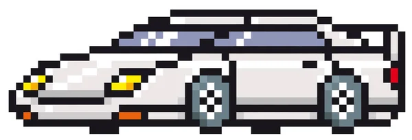 Vektor Illustration Des Cartoon Sportwagens Pixel Design — Stockvektor
