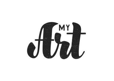 Sanatım, el yazısıyla yazılmış vektör çizimi. Harf