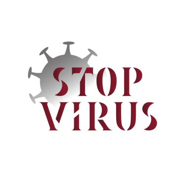 Virüsü durdur. El yazısı ile vektör illüstrasyonu