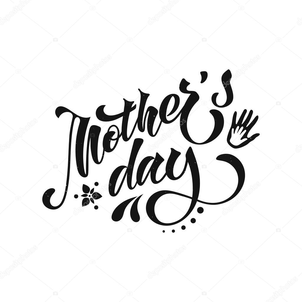 Mothers day. Vector illustration with hand lettering