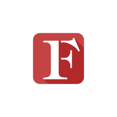 F harfi logosu. uygulama simgesi ve resimleme