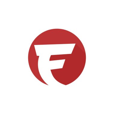 F harfi logosu. uygulama simgesi ve resimleme