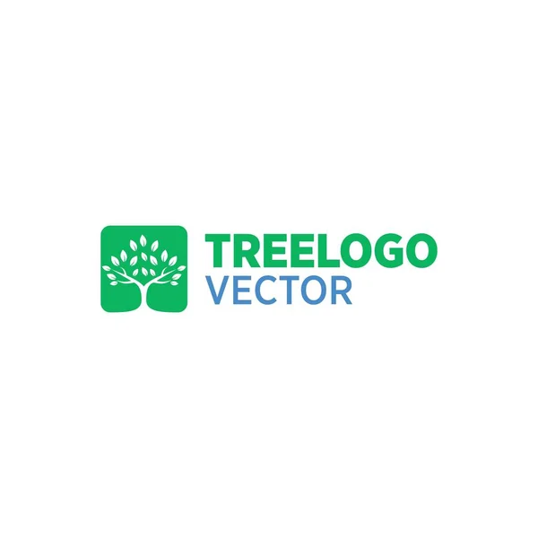 Arbre Vert Logo Icône Modèle Naturels — Image vectorielle