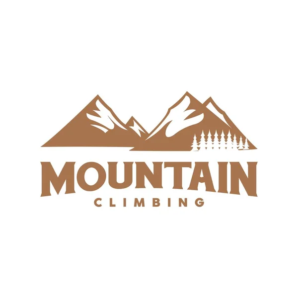 Vintage Mountain Logo Ikone Und Vorlage — Stockvektor
