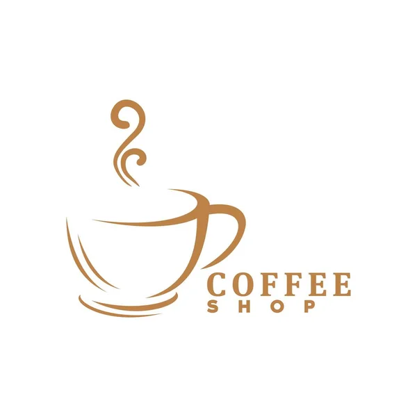 Koffieshop Mok Logo Icoon Sjabloon — Stockvector