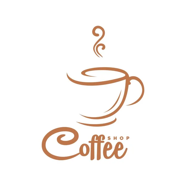Koffieshop Mok Logo Icoon Sjabloon — Stockvector