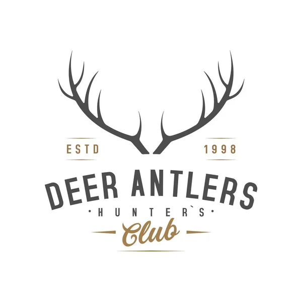 Klasik geyik boynuzu logosu, simge ve şablon