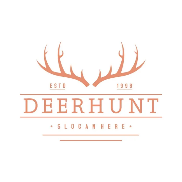 Klasik geyik boynuzu logosu, simge ve şablon