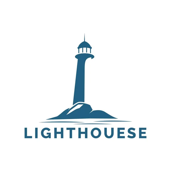 deniz feneri ve deniz logosu, sembol ve şablon