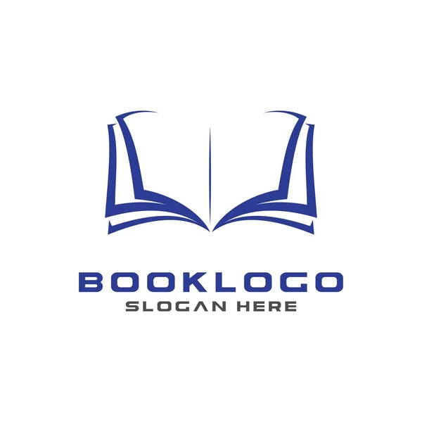 kitap logosu, eğitim logosu, simge ve şablon