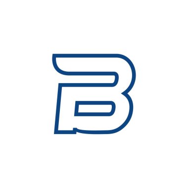 harf B ve teknoloji logosu, simge ve şablon