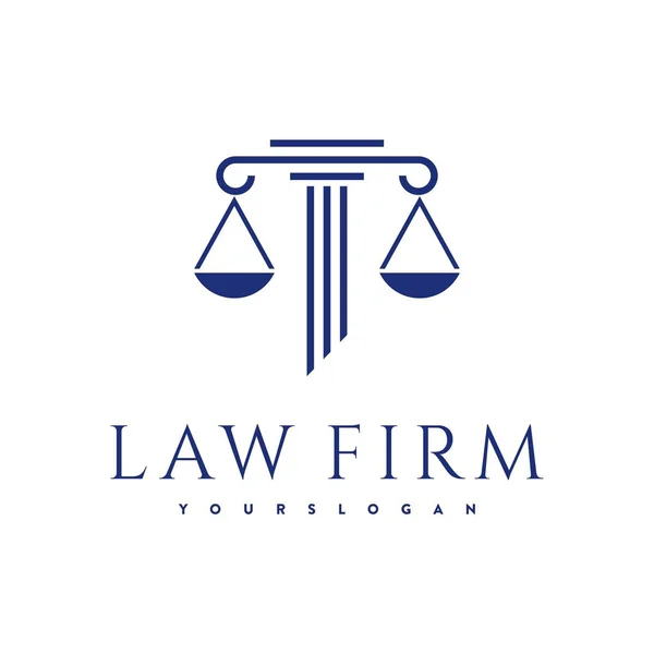 Hukuk ve hukuki ölçek logosu, simgesi ve şablonu