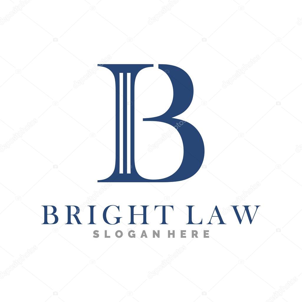 Law and legal scale logo, icon and template