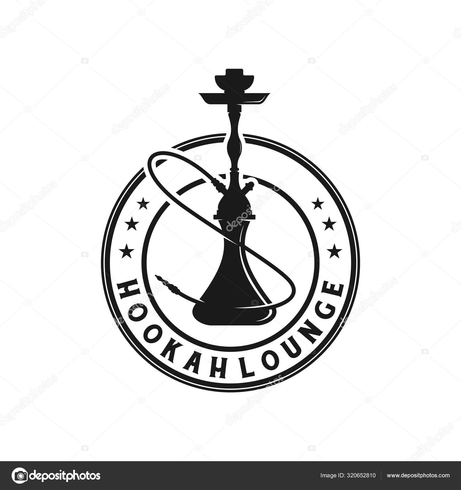 Hookah Logo Vintage Retro Concept Icon Template Stock Vector Image by