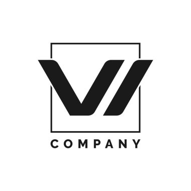 harf w ve modern logo, simge ve şablon