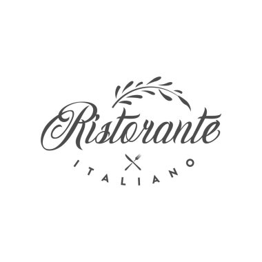 Klasik restoran logosu. rozet logosu, simge ve şablon