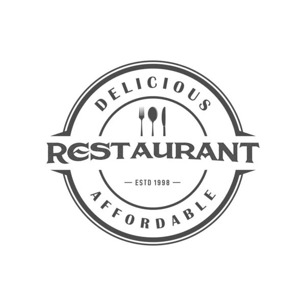 Vintage Restaurant Logo Logo Symbol Und Vorlage — Stockvektor