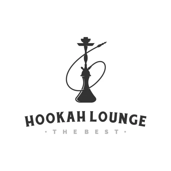 Λογότυπο Hookah Vintage Και Ρετρό Έννοια Εικονίδιο Και Πρότυπο — Διανυσματικό Αρχείο