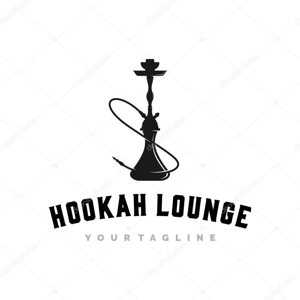 Hookah logo. vintage and retro concept. icon and template