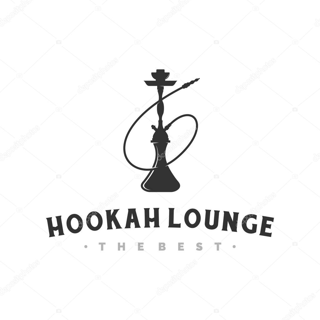 Hookah logo. vintage and retro concept. icon and template