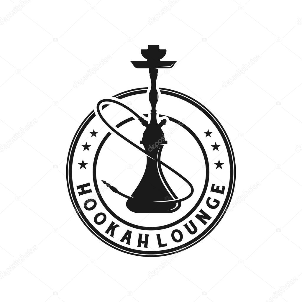 Hookah logo. vintage and retro concept. icon and template