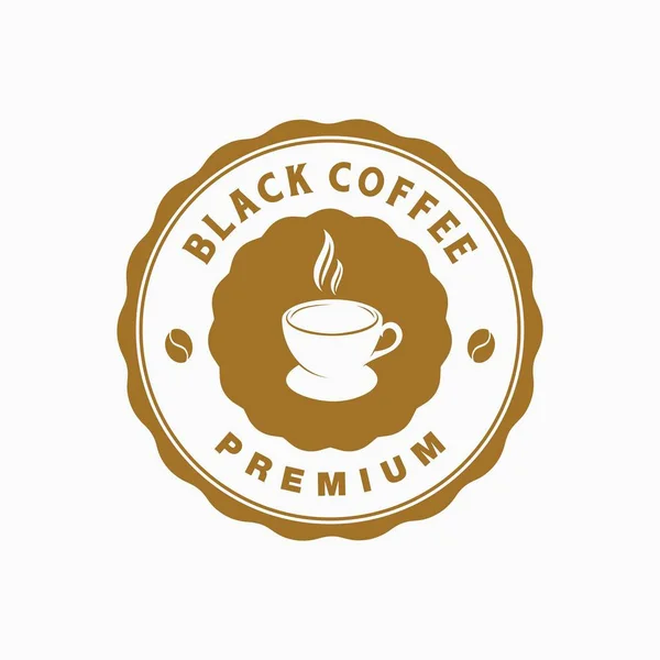 Klasik kafe logosu, simgesi ve şablonu