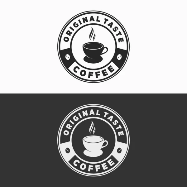 ヴィンテージコーヒーショップのロゴ アイコン テンプレート — ストックベクタ