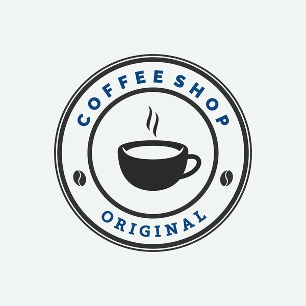 Logo Icône Modèle Café Vintage — Image vectorielle