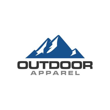 dağ ve açık hava logosu, simge ve şablon