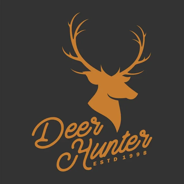 Deer Head Logo Icon Template — ストックベクタ