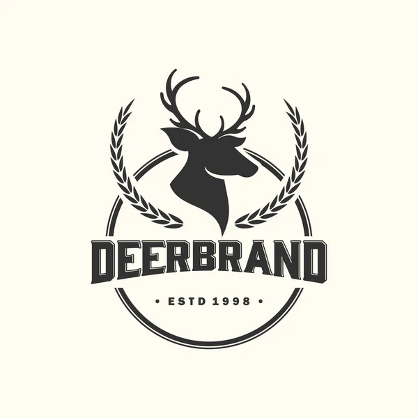 Deer Head Logo Icon Template — Stock Vector