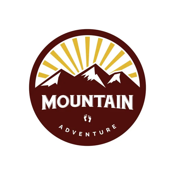 Dağ Açık Hava Logosu Simge Şablon — Stok Vektör