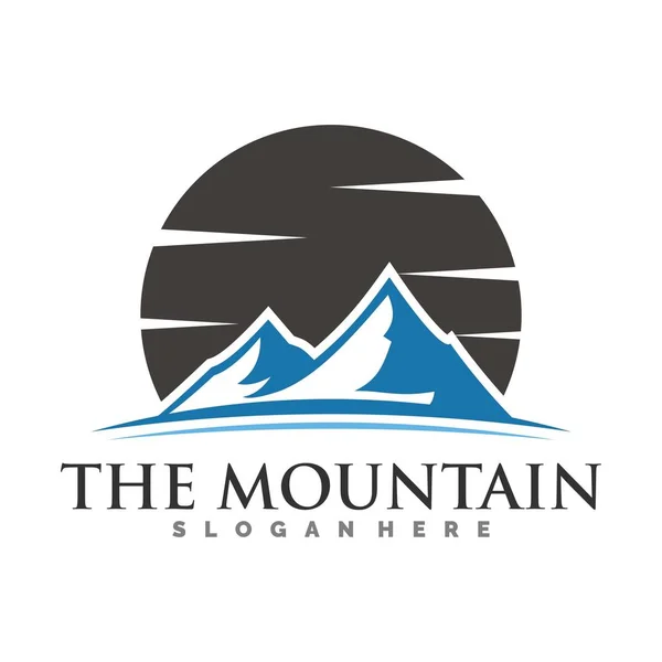 Logo Icône Gabarit Montagne Extérieur — Image vectorielle