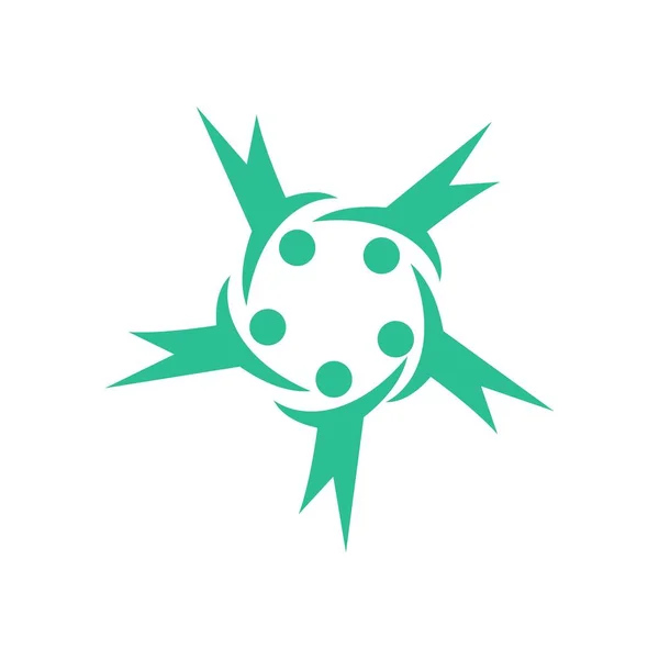 Icona Modello Logo Umano Bambini — Vettoriale Stock
