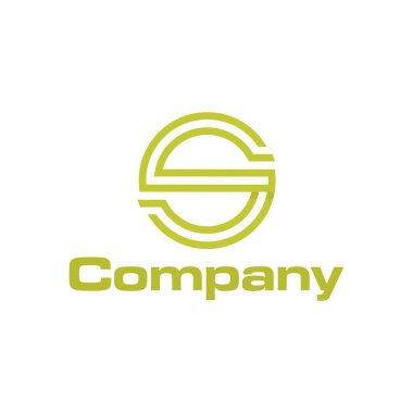 harf s ve satır sanat logosu, simge ve şablon