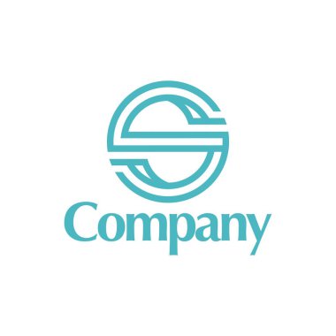 harf s ve satır sanat logosu, simge ve şablon