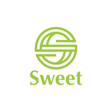 harf s ve satır sanat logosu, simge ve şablon