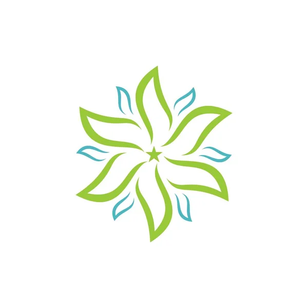 Logo Icona Modello Floreale — Vettoriale Stock
