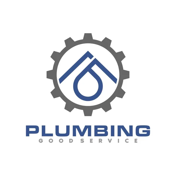 Plomberie Service Logo Icône Modèle — Image vectorielle