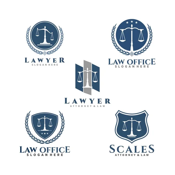 Logotipo Icono Ilustración Ley Empresa — Archivo Imágenes Vectoriales
