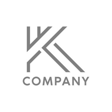 K harfi modern logo, simge ve resimleme
