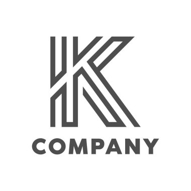 K harfi modern logo, simge ve resimleme