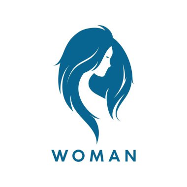 kadın ve salon logosu, simge ve illüstrasyon