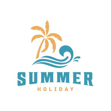 tatil ve yaz logosu, simge ve resimleme