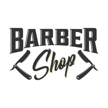 Klasik berber logosu, simge ve illüstrasyon